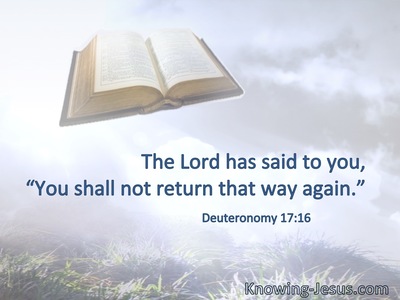 The Lord has said to you, “You shall not return that way again.”